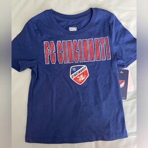 NWT MLS FC Cincinnati Girl’s Soccer T-Shirt Size XS 4/5